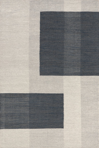 nuloom Blue Jay Colorblocked Wool Area Rug Grey