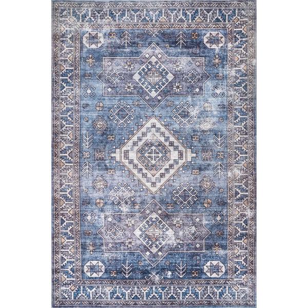 nuloom Bordered Aztec Area Rug Blue