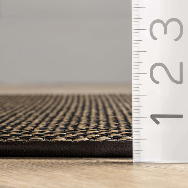 Nuloom Braid Woven Comfort Mat Black