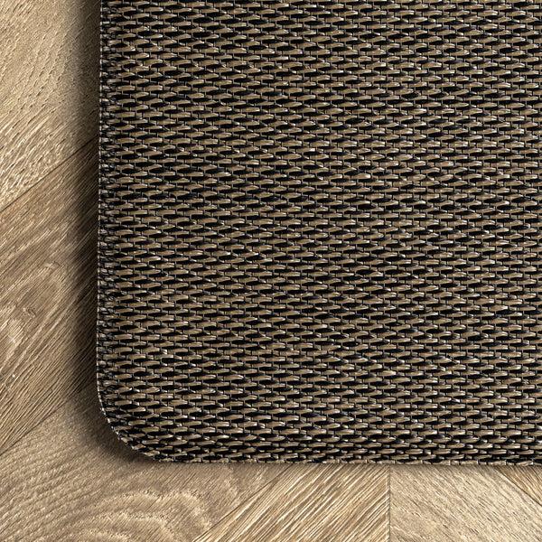 Nuloom Braid Woven Comfort Mat Black