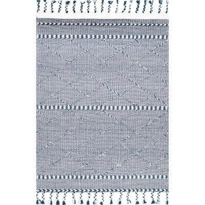 nuloom Braided Trellis Jasmine Tassel Blue