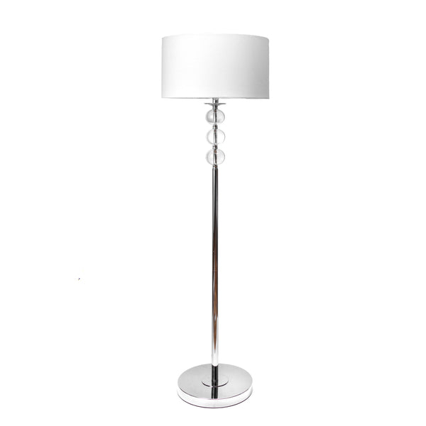 nuloom Branson 62" Crystal Floor Lamp Silver