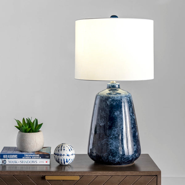 Nuloom Brockton 27" Ceramic Table Lamp Navy