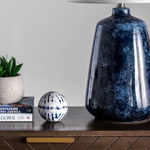 Nuloom Brockton 27" Ceramic Table Lamp Navy