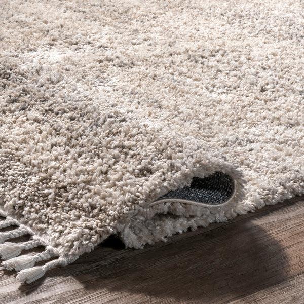Nuloom Brooke Shag Tasseled Area Rug Ivory