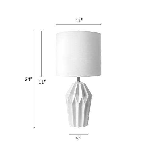 Nuloom Bryan 24" Ceramic Table Lamp White