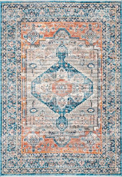 Nuloom Brynn Petalled Medallion Beige