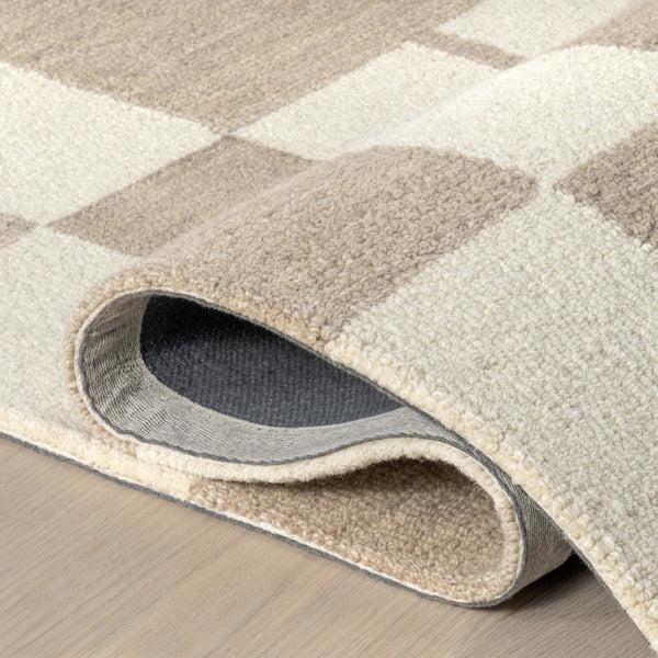 Nuloom Caitlin Geometric Wool Area Rug Beige