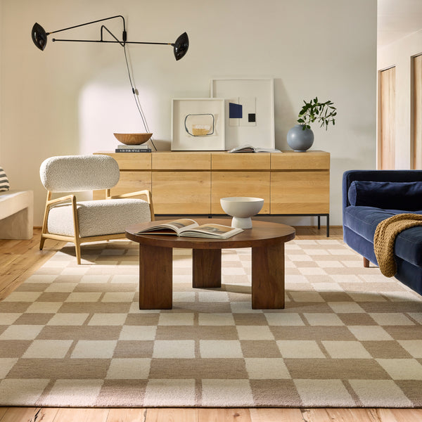 Nuloom Caitlin Geometric Wool Area Rug Beige