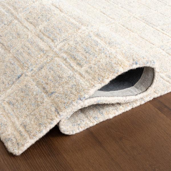 Nuloom Camellia Checkered Wool Area Rug Blue Grey