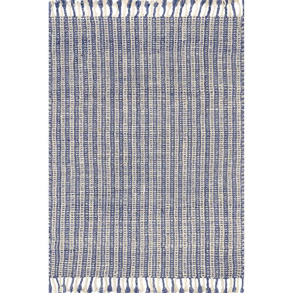 nuloom Capri Farmhouse Striped Area Rug Light Blue