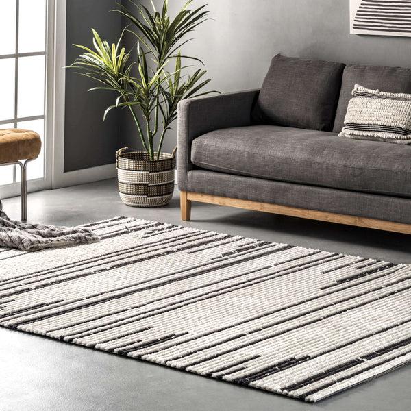 Nuloom Carling Striped Modern Area Rug Beige