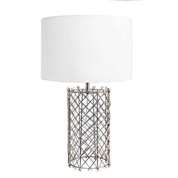 nuloom Carlisle 23" Metal Table Lamp Silver