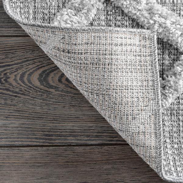 Nuloom Carly Raised Fishnet Trellis Area Rug Grey