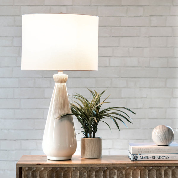 Nuloom Carmel 27" Ceramic Table Lamp Beige