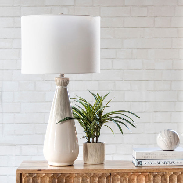 Nuloom Carmel 27" Ceramic Table Lamp Beige