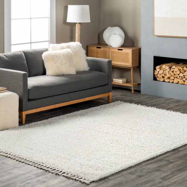 Nuloom Casual Plush Shag Neva Area Rug Ivory