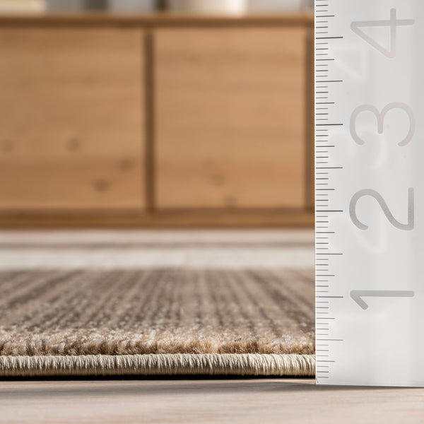 Nuloom Cedarwood Fringed Area Rug Brown