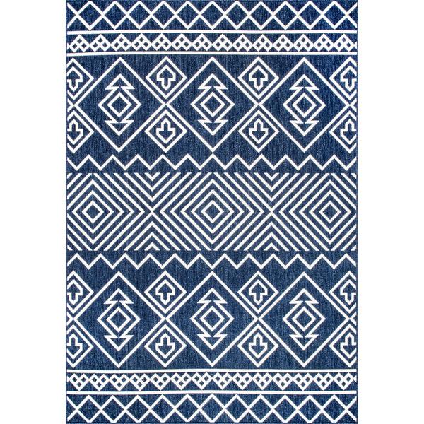 Nuloom Celine Aztec Indoor/Outdoor Area Rug Blue