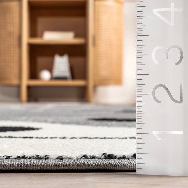 Nuloom Charli Playful Puppy Kids Area Rug Grey