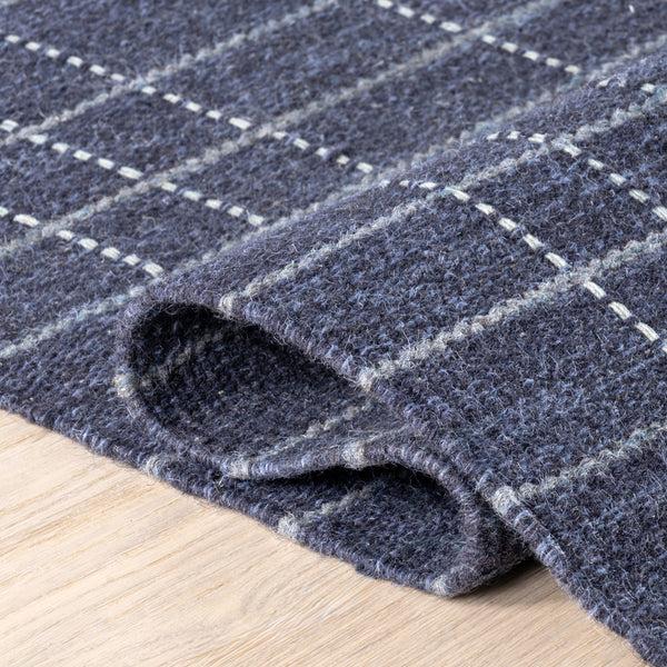 Nuloom Charlie Plaid Wool Area Rug Blue