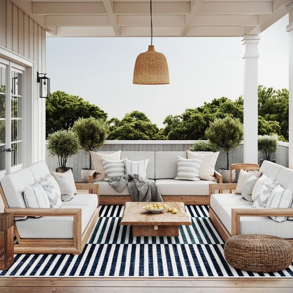 Nuloom Nuloom Ciela Striped Indoor/Outdoor Area Rug Blue