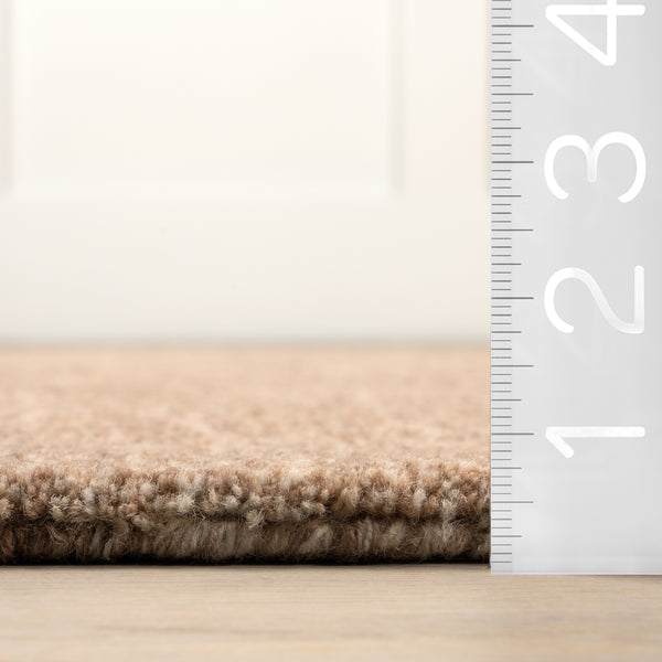 Nuloom Citra Solid Wool Area Rug Tan