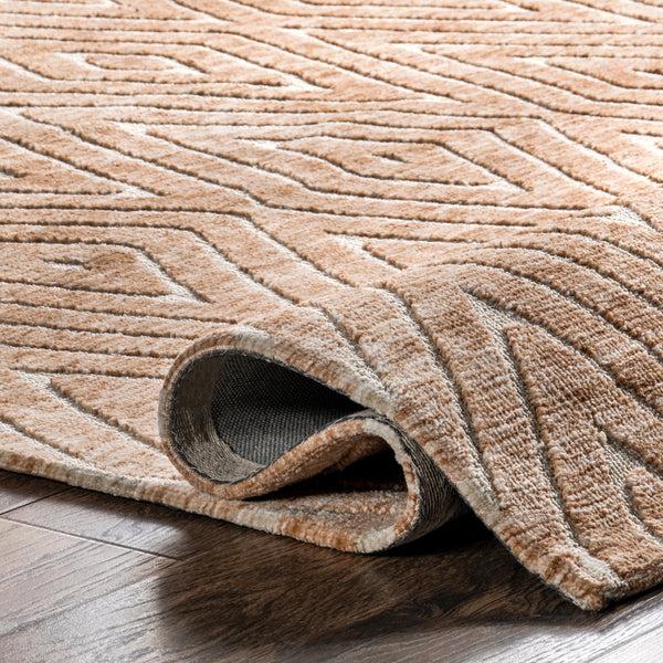 Nuloom Clarinda Carved Diamond Area Rug Beige