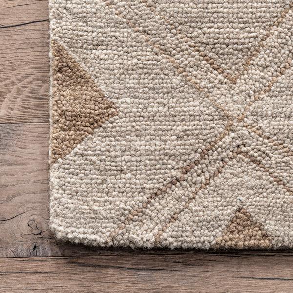 Nuloom Coco Trellis Wool Area Rug Beige