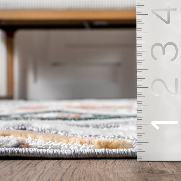 Nuloom Colleen Mixed Diamond Fringe Area Rug Ivory