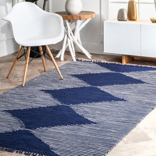 Nuloom Collins Lined Diamonds Area Rug Blue