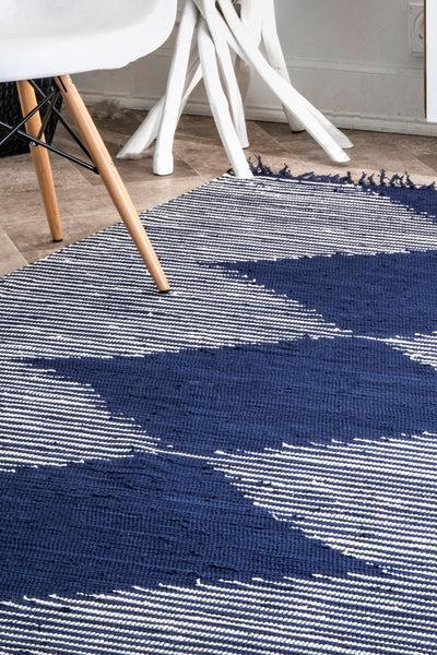 Nuloom Collins Lined Diamonds Area Rug Blue