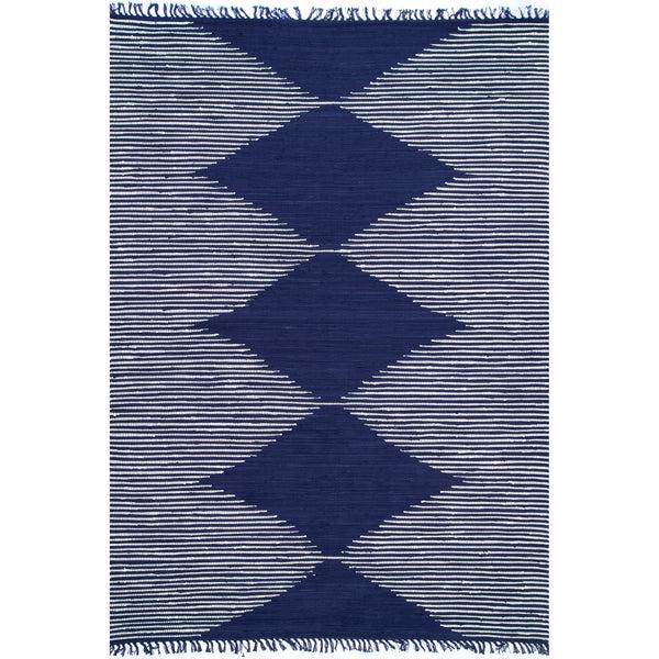 nuloom Collins Lined Diamonds Area Rug Blue
