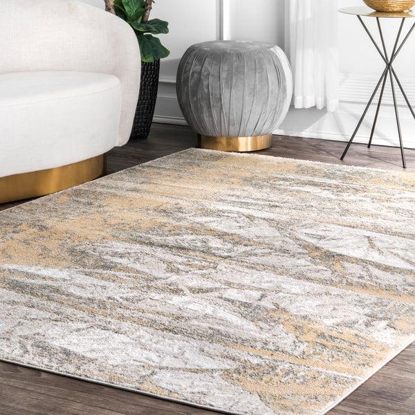 Nuloom Contemporary Abstract Leora Area Rug Gold