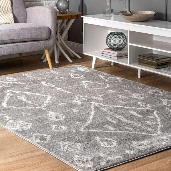 Nuloom Contemporary Elanor Moroccon Area Rug Grey