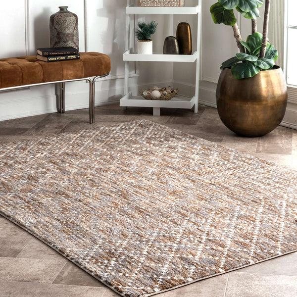 Nuloom Contemporary Trellis Milly Area Rug Grey