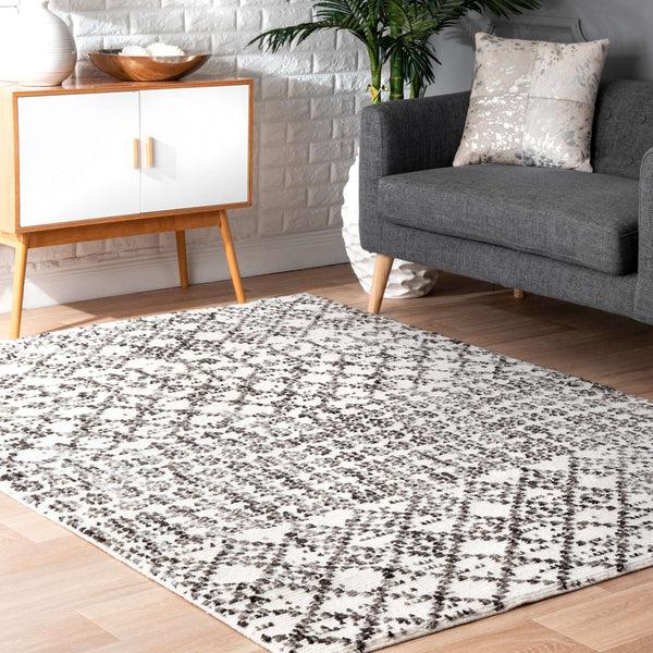 Nuloom Contemporary Trellis Milly Area Rug Grey