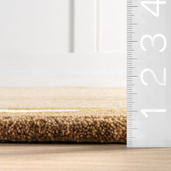 Nuloom Contessa Bordered Wool Area Rug Taupe