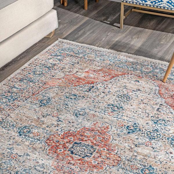 Nuloom Corinne Herati Medallion Beige