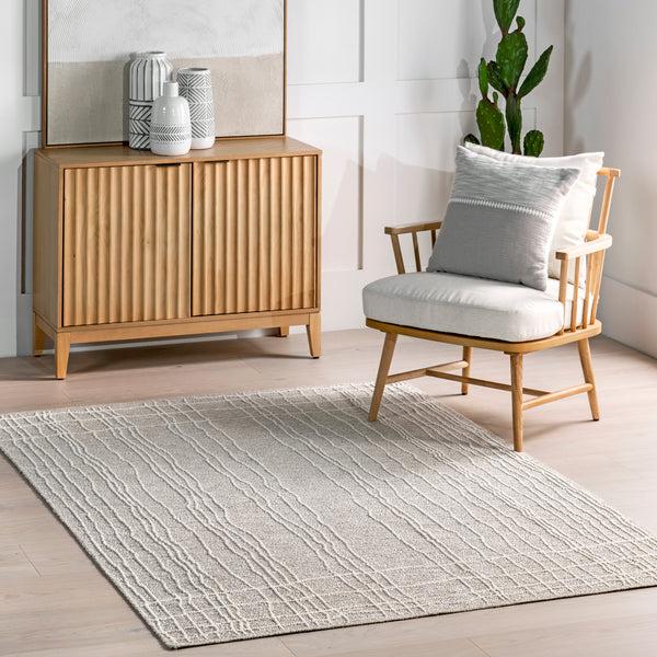 Nuloom Cortney Casual Wavy Striped Area Rug Beige