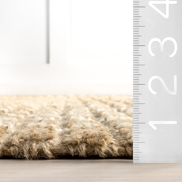 Nuloom Cosmia Striped Jute Area Rug Natural