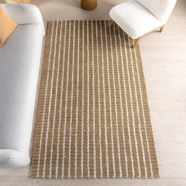 Nuloom Cosmia Striped Jute Area Rug Natural