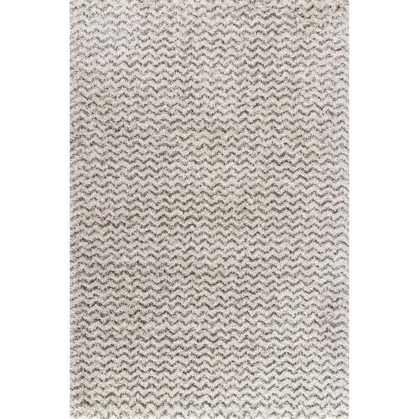 nuloom Cuellar Chevron Shaggy Area Rug Navy