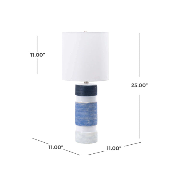 Nuloom Cypress 25" Ceramic Table Lamp Blue