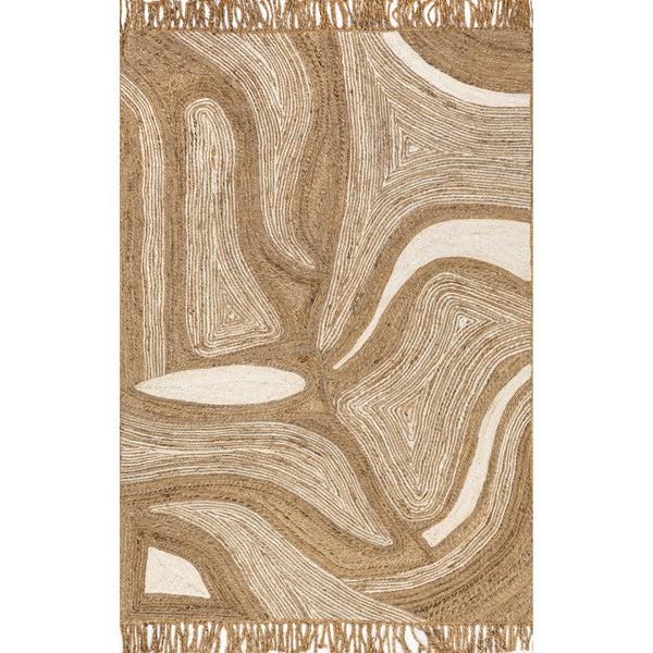 nuloom Dalia Jute Abstract Area Rug Natural