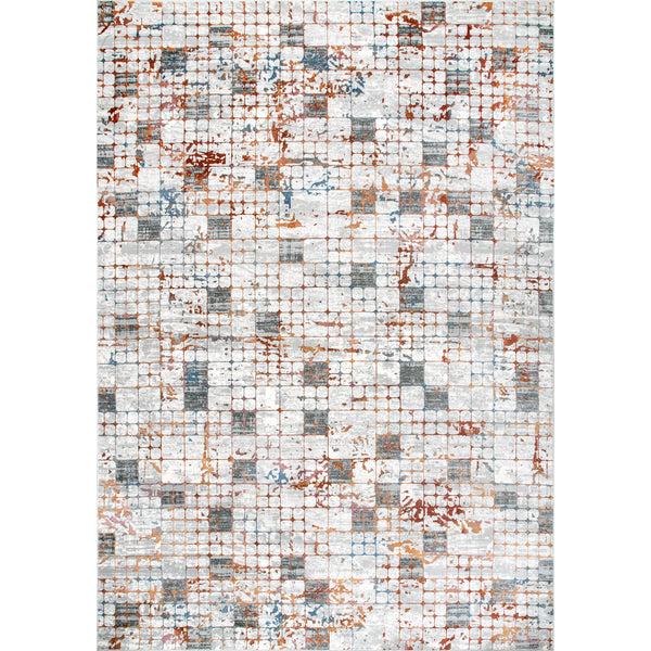 nuloom Dallas Abstract Tiles Light Grey