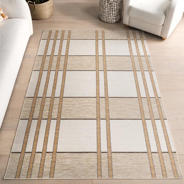 Nuloom Damsel Plaid Indoor/Outdoor Area Rug Beige