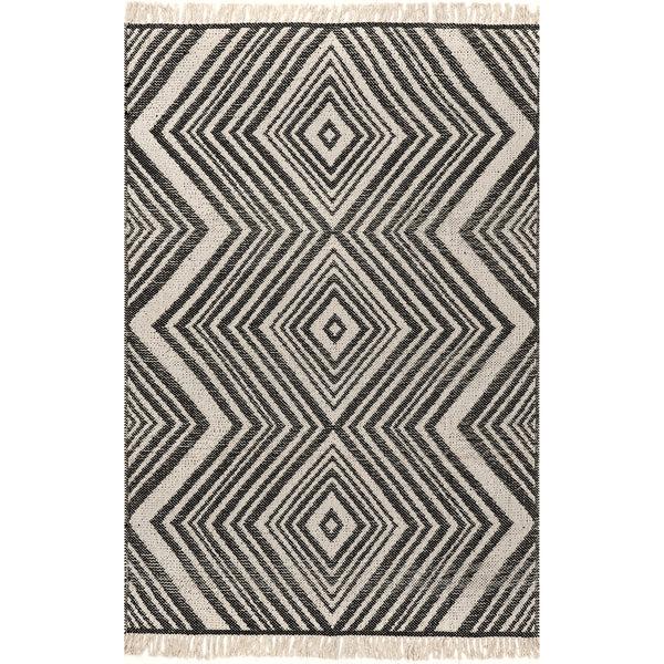 nuloom Danny Geometric Cotton Tassel Area Rug Gray