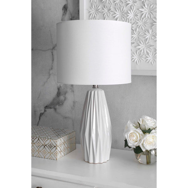 Nuloom Davis 25" Ceramic Table Lamp Cream
