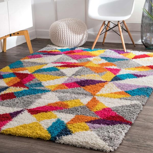 Nuloom Deedee Mosaic Shaggy Multi